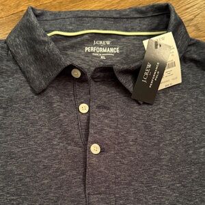 J. Crew Heathered Blue Polo Shirt